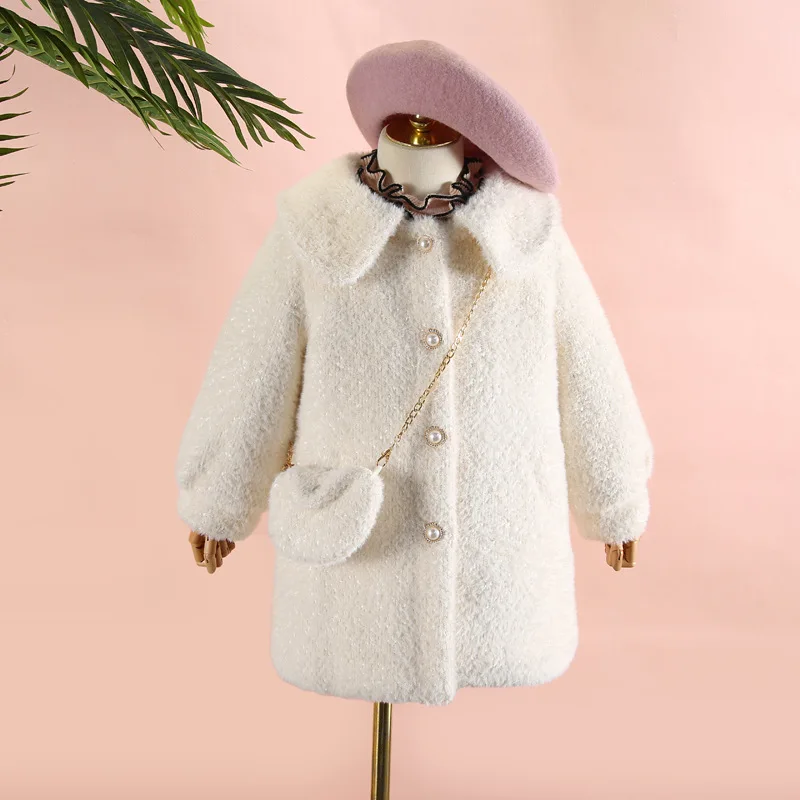 Пальто для девочек Новинка 2019 года осенне-зимнее длинное стеганое пальто из