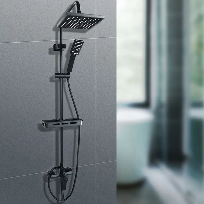 

Bathroom Black Shower Faucet Bathtub 3-way Sprayer Mixer Tap Hot And Cold System Mixer Tap Health Bathroom Faucet Shower Systems