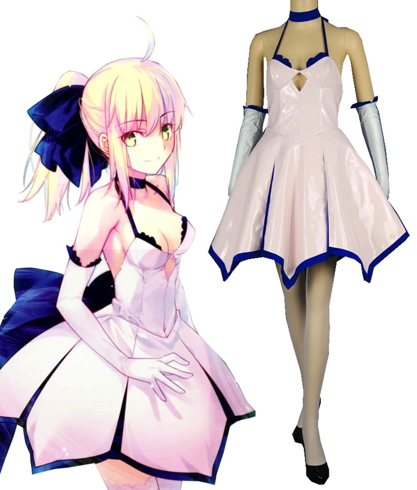 Фейт/ноль Бесконечный клинок Сейбер костюм для косплея любого размера.