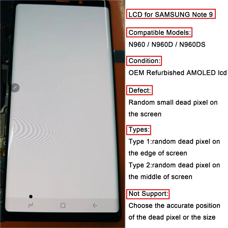 ЖК дисплей AMOLED для Samsung Galaxy S8 Plus S9 Note 8 сенсорный экран дигитайзер + маленькая точка