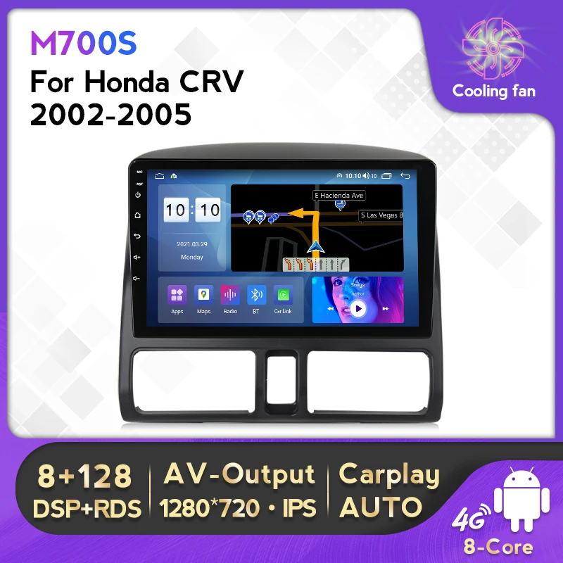 Android 11 8 + 128G IPS GPS навигация для Honda CRV 2002 2003 2004 2005 автомобильное радио