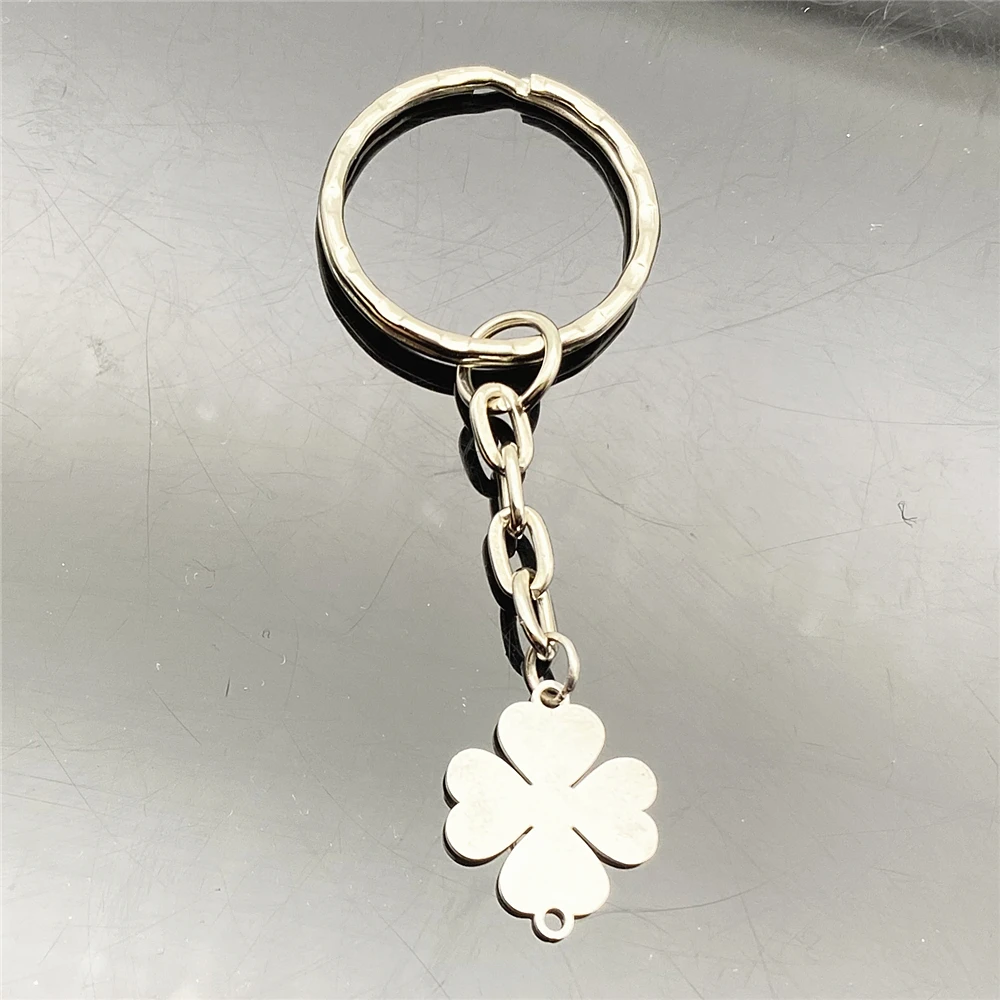 3 шт. брелок из нержавеющей стали с клевером автомобильный четыре листа