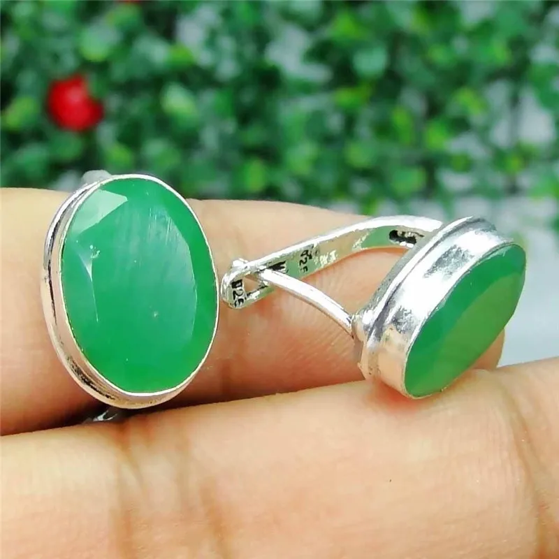 

2019 Elegant Hoop Earrings for Women Fashion Jewelry Wedding Green Stone Brincos Engagement Statement Earings Accessories Mujer