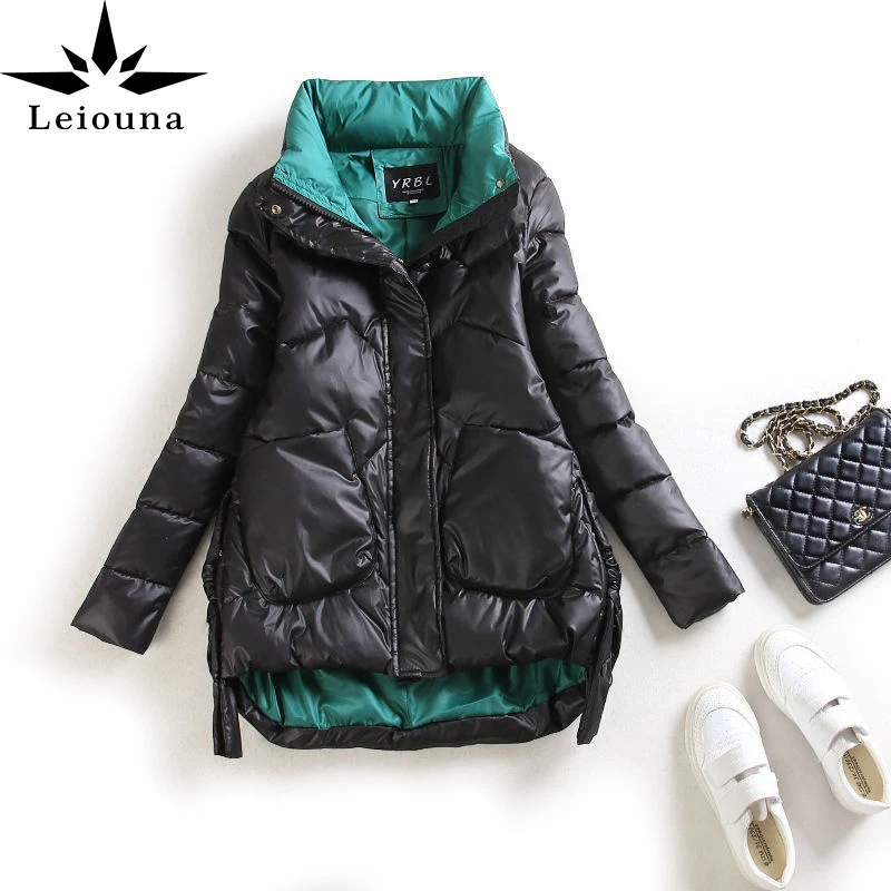 

Женская Стеганая куртка Leiouna, винтажная утепленная тонкая стеганая куртка из хлопка в Корейском стиле, зима 2021