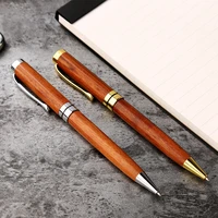 1pc new luxury business rollerball pen sign pen wood rotate ballpoint pens for student gift pen school stationery supplies 03742
