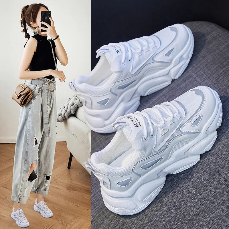 

Fashion Korean version 2022 trend autumn and winter new style thick-soled increase casual student sports shoes women