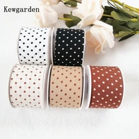 kewgarden 25mm 35mm 1 dots ribbons diy hairbows accessories handmade tape crafts sewing gift packing make materials 10 yards
