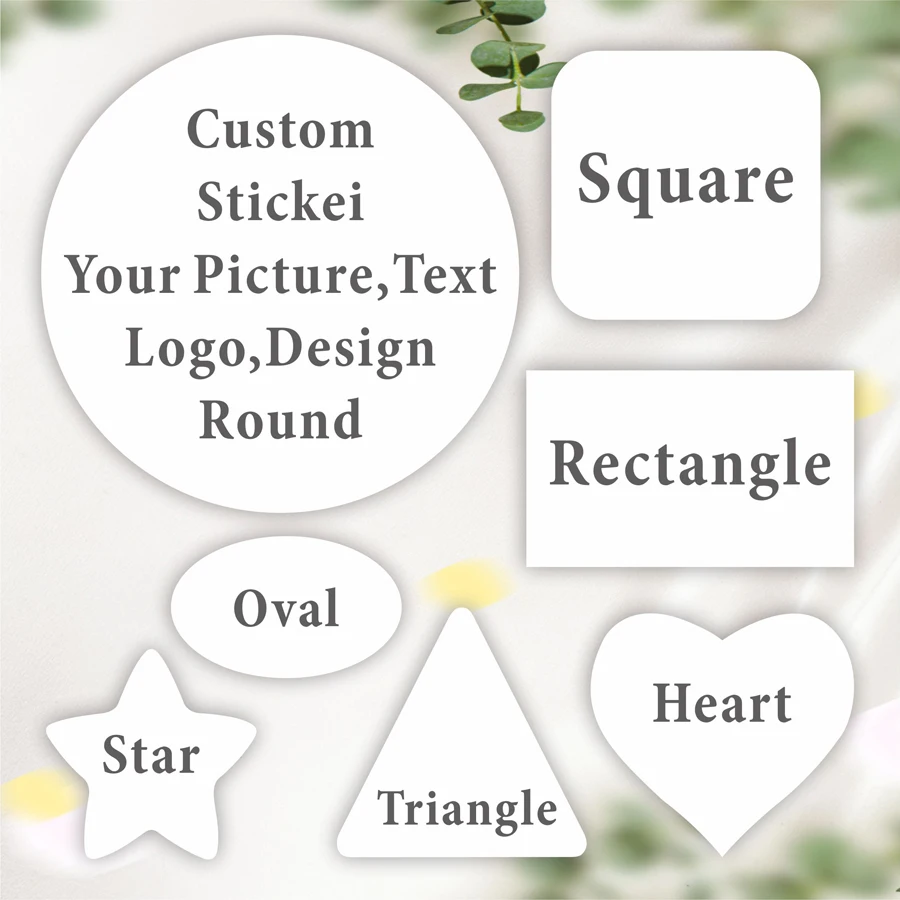 Наклейка с логотипом на заказ 100 шт. 2-10 см белая этикетка/Свадебная наклейка