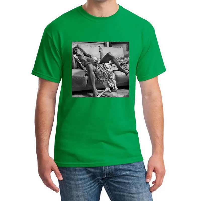 Мужская модная футболка европейского размера для сексуальных девушек сделай сам