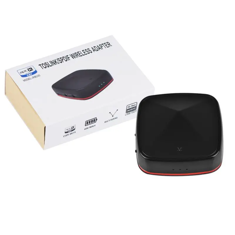 2 в 1 оптический адаптер для Bluetooth 5 0 ТВ Аудио приемник/передатчик Aptx HD без потерь |