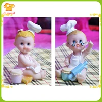 creative little chef doll silicone molds 3d male female baby resin candle plaster silicone mould