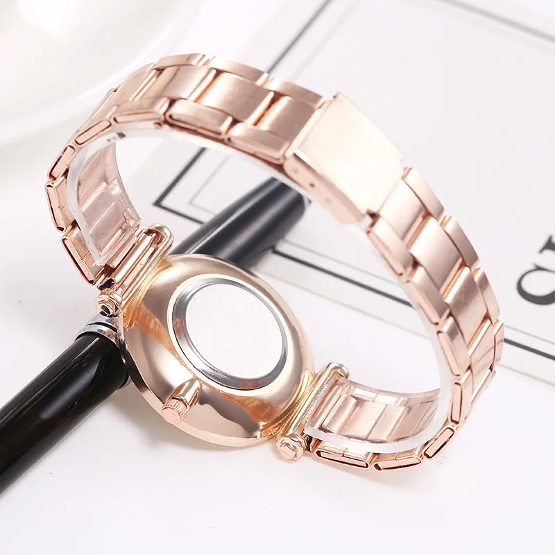 Новые простые наручные часы для женщин стильные женские с ремешком из Золотого