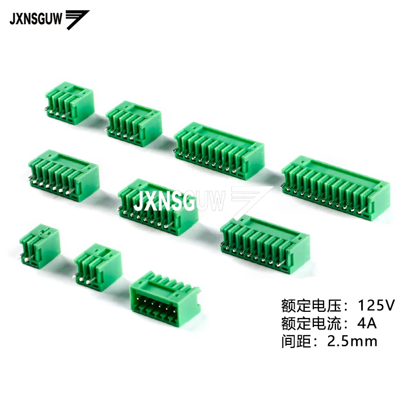 

10PCS KF2EDGV-2.5-2P 3P 4P 5P 6P 7P 8P 9P 10P 12P Straight pin socket 2.5mm spacing Pluggable Terminal block