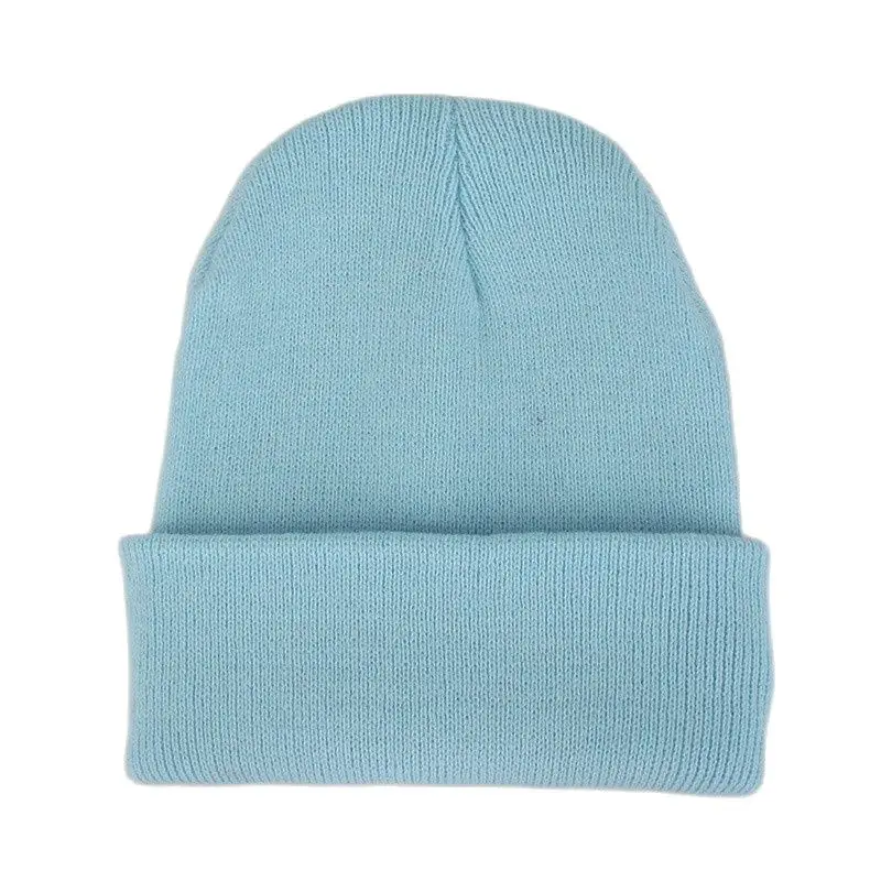 

Tide Brand Couple Knit Hat Europe And America Fall/Winter Dome Pullover Pure Color High Elasticity Fine Knitting Wool Beanie