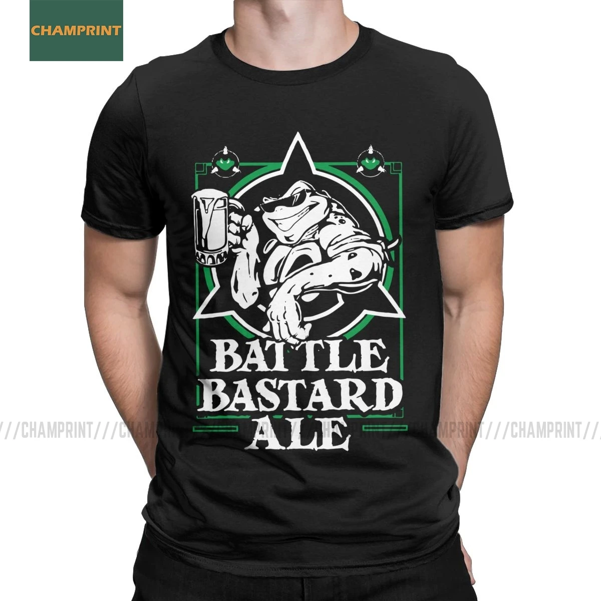 Битва полуторный Ale Battletoads футболки для Для мужчин натуральный хлопок с круглым