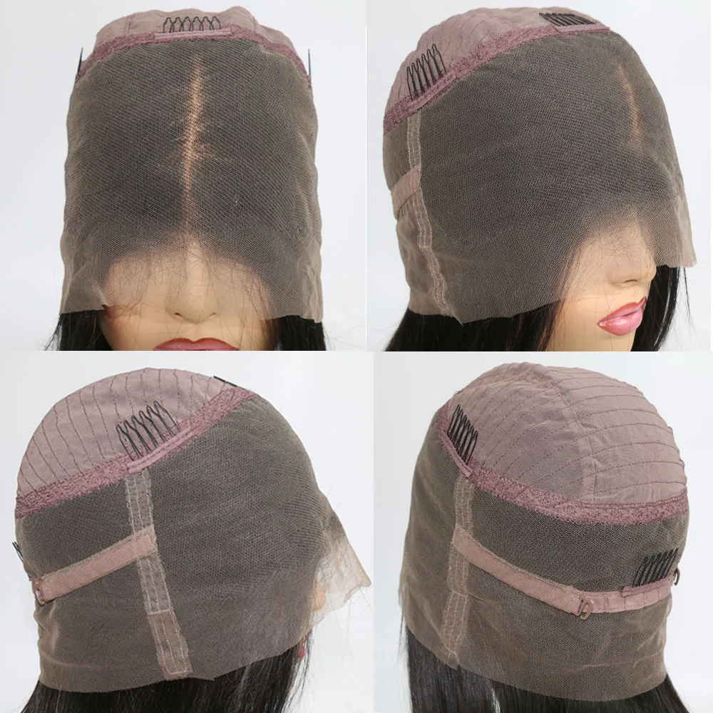 360 парик с фронтальным кружевом предварительно сорванный детскими волосами