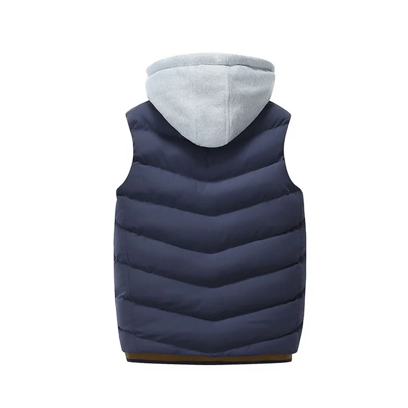 Outdoor Winter Hiking Warm Thicken Hooded Soft Shell Men Vest Jackets Windproof Comfortable Leisure Slim Fit Mousse Cotton Coat | Спорт и