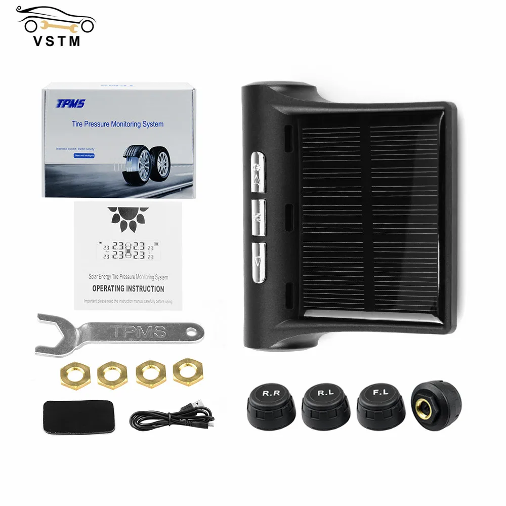 

Автомобильные TPMS система контроля давления в шинах, солнечная энергия, цифровой ЖК-дисплей, автомобильные системы сигнализации безопаснос...