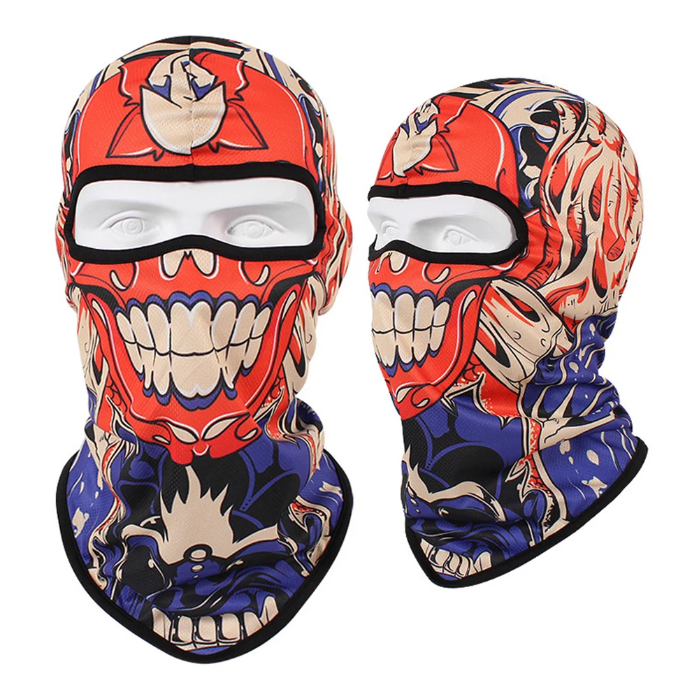SBX01-13 HEROBIKER мотоциклетная маска для лица Балаклава Мужская быстросохнущая летняя мотоциклетная маска мото шарф под шлем маска черепа - Цвет: SBX01-13
