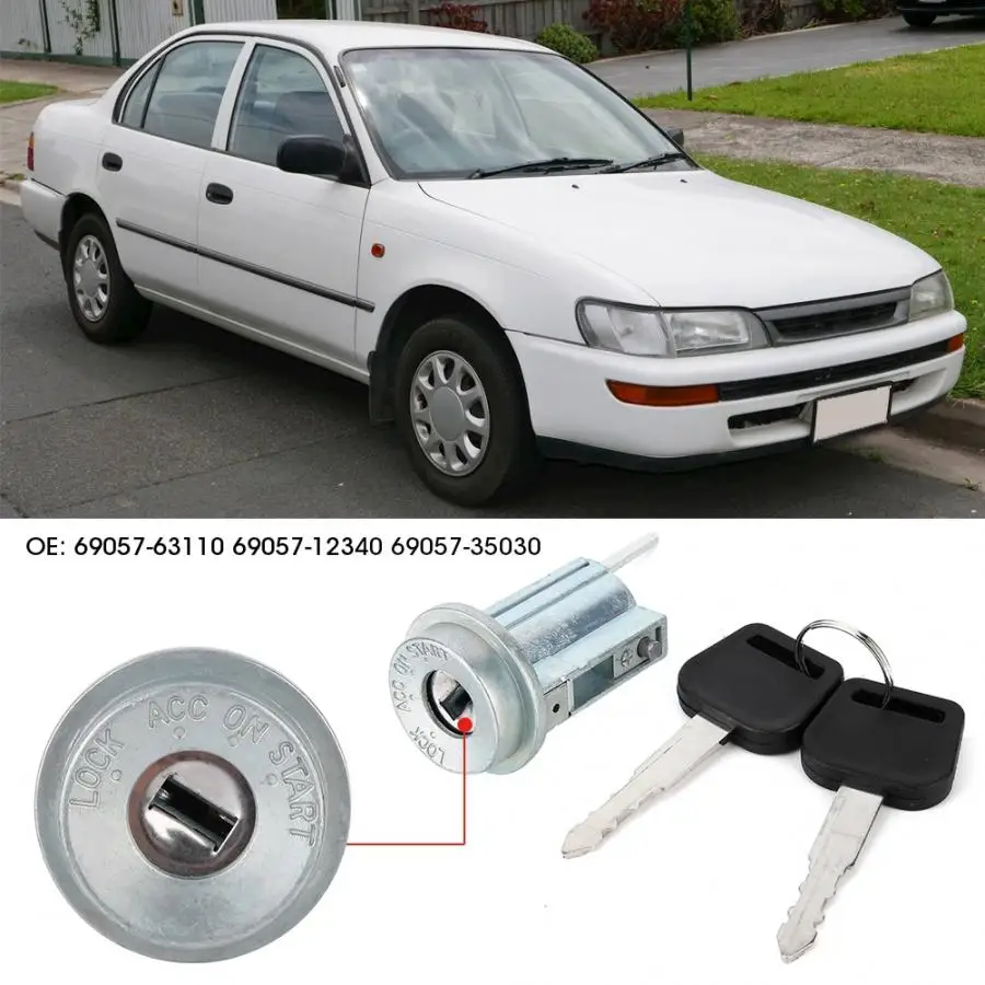 69057-63110 69057-12340 69057-35030 цилиндр зажигания и ключи переключателя подходят для Toyota