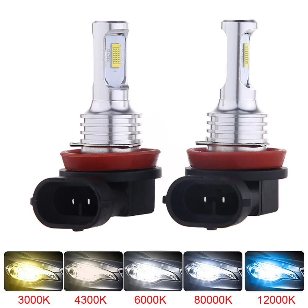 

2Pcs H11 H8 9006 HB4 HB3 9005 881 H27 H1 H3 High Quality 3570 LED Auto Fog Lamp Car Anti Fog Light Bulb Foglamps Yellow White
