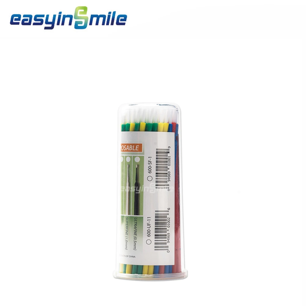 Microaplicadores dentales desechables, cepillo Dental flexible, 4 colores, 100 piezas/1PK
