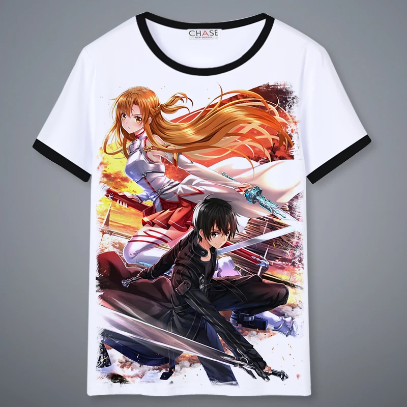 Футболка для косплея по Интернету с изображением меча летняя футболка рисунком