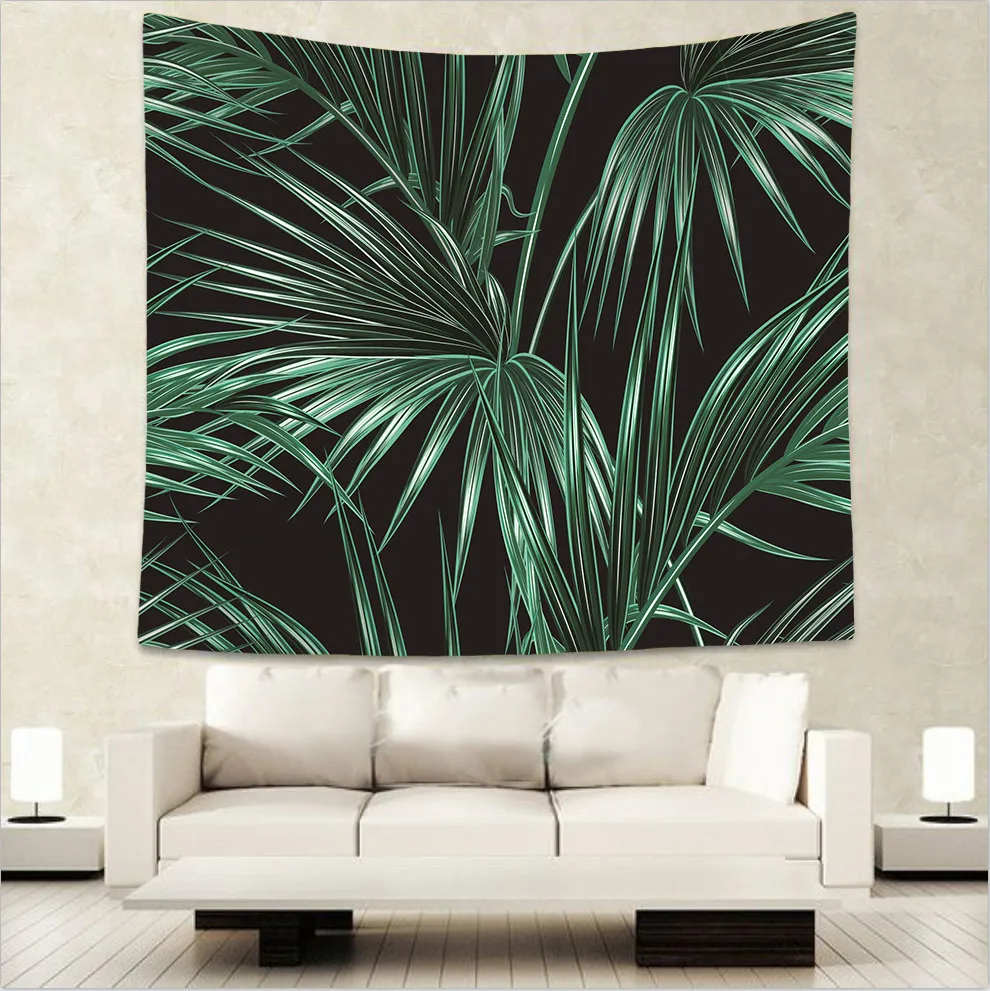 Монстера настенный гобелен ткань Мексиканский декор тропические листья