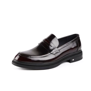 Черныекоричневые мужские офисные модельные туфли на платформе, отцовские туфли из натуральной кожи, мужские формальные свадебные туфли