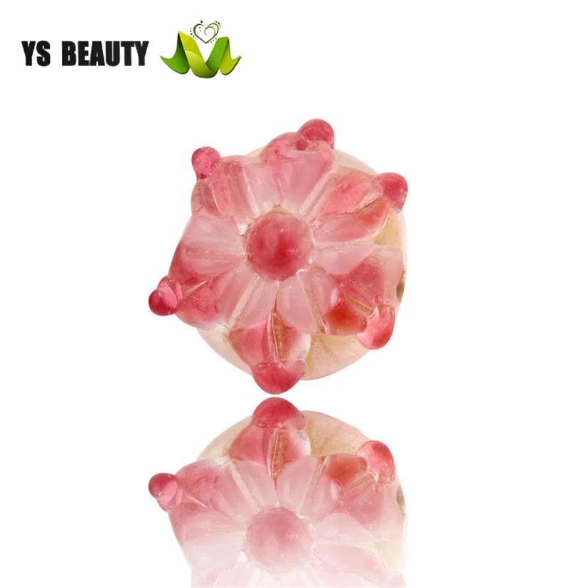 

Pink Lampwork Fired Flower Glass Beads Rope Woven Jewelry Home Decoration With Bead Factory Direct Sales Handmade DIY Glass Bead