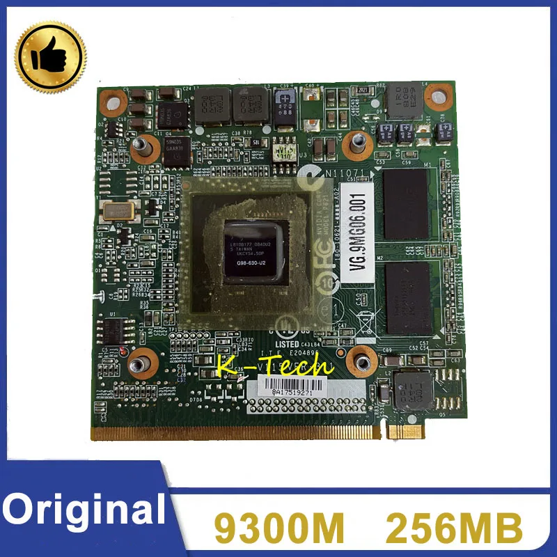 Для ноутбука Acer Aspire 5520G 4630G 6930G 7720G 7730G 9300M GS 9300MGS 256 Мб G98-630-U2 DDR2 MXM II графическая