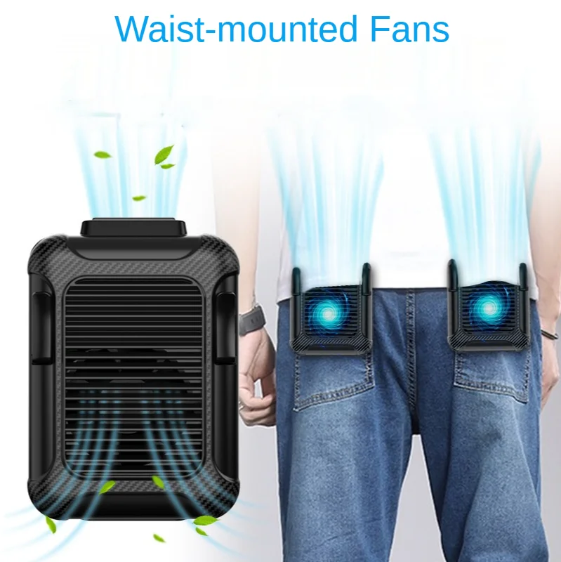 

Охлаждающий подвесной вентилятор для шеи/талии, портативный безлопастной вентилятор, 6000 мА · ч, USB, перезаряжаемый, спортивные вентиляторы д...