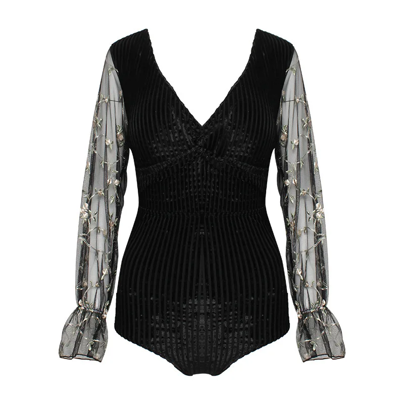 Женский слитный купальник с чашками пуш ап и длинным рукавом| |