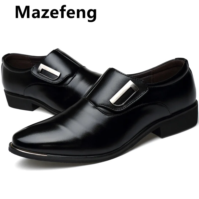 

Mazefeng Brand 2020 Men's Shoes Spring Leisure Fashion Shoes Dress Shoes Men's British Korean Version Pointed Shoes Size 38-48