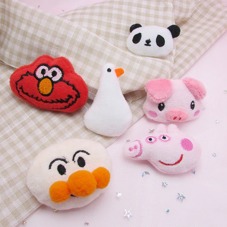

10PCS/Lot cartoon Plush Duck Applique Crafts for Children Socks and Gloves Accessorie