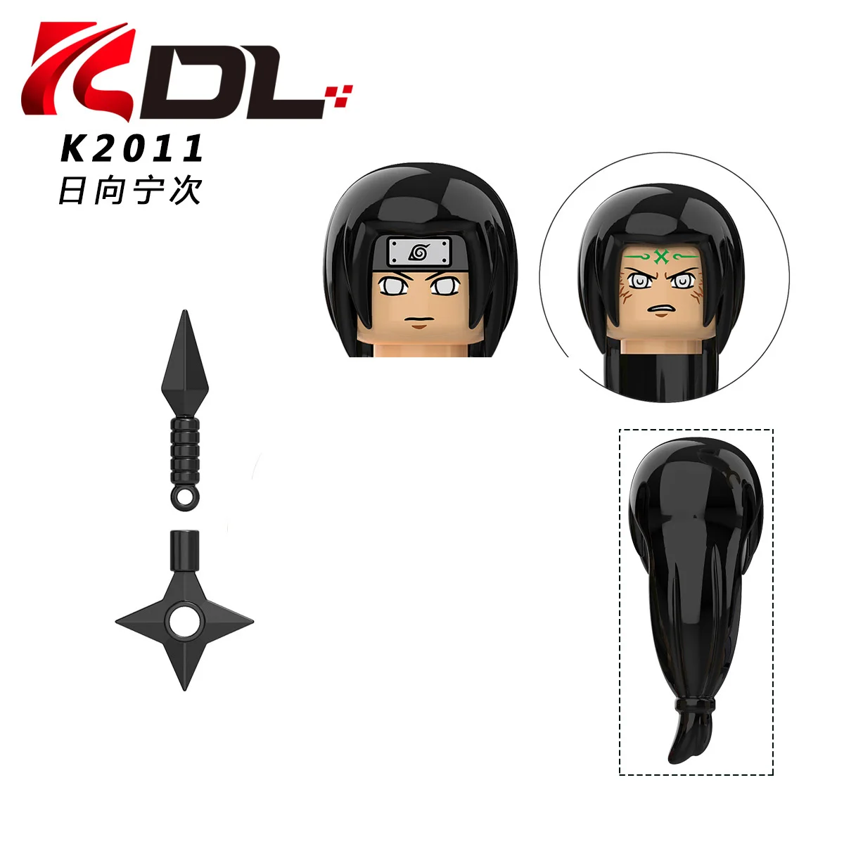 

KDL802 Naruto Building Blocks Anime Figures Hyuga Neji Hyuga Hinata Uchiha Sasuke Itachi Educational For Children Head Toys