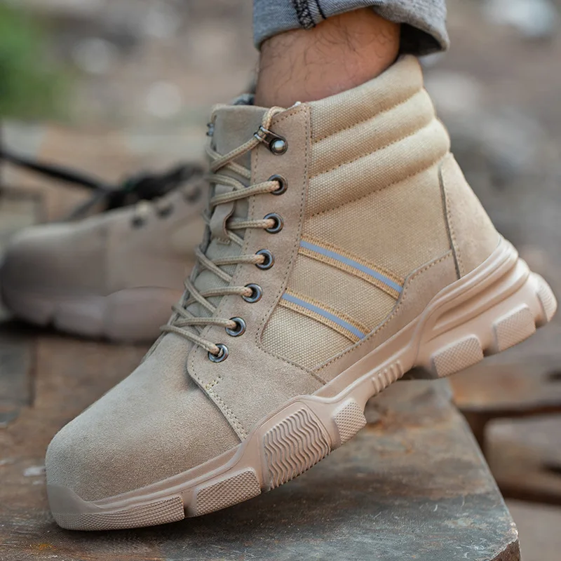 

Lightweight Work Safety Boots Safety Shoes Men Steel Toe Shoes Work Shoes Winter Boots Puncture-Proof Men's Boots Work Footwear