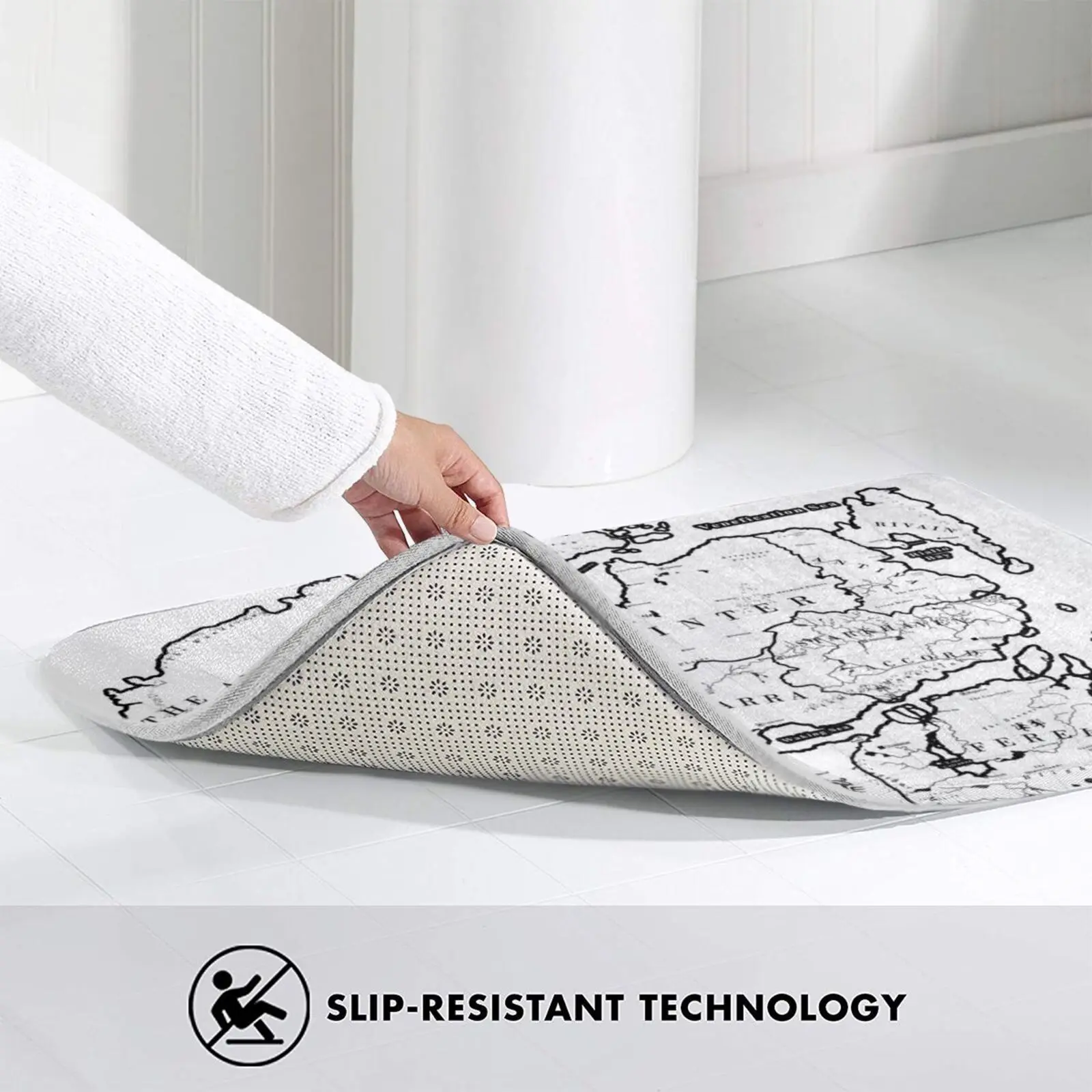 Коврик с картой Thedas нескользящий коврик для входной двери в спальню изображением