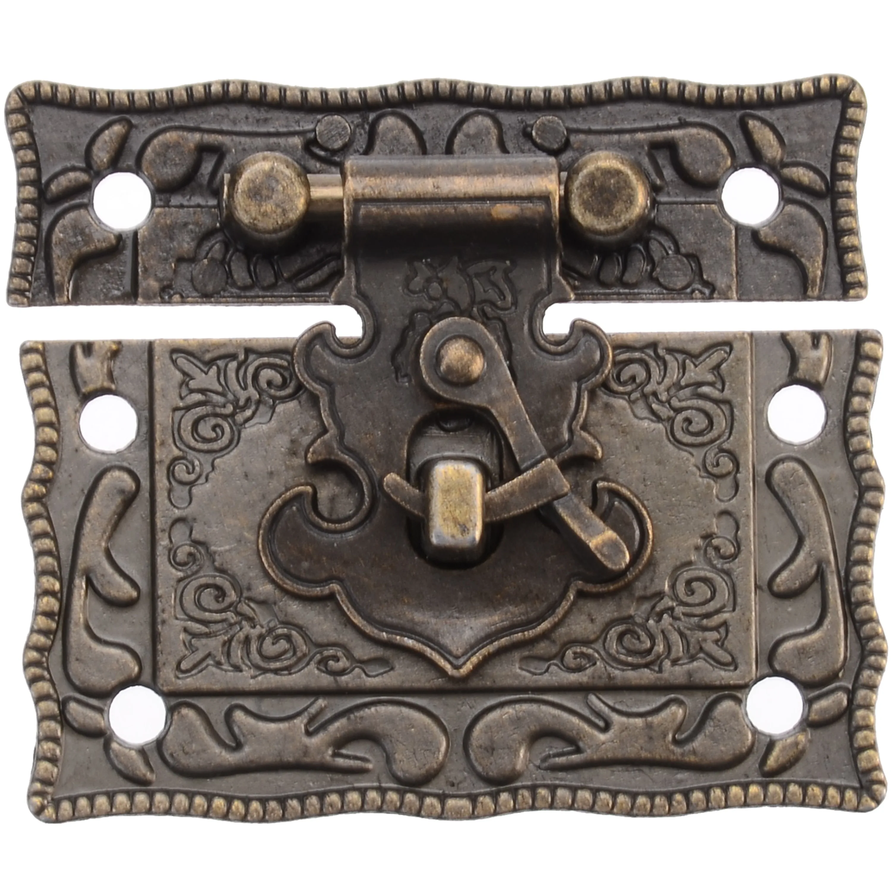 Антикварные ювелирные изделия деревянная коробка декоративная Защелка Hasp