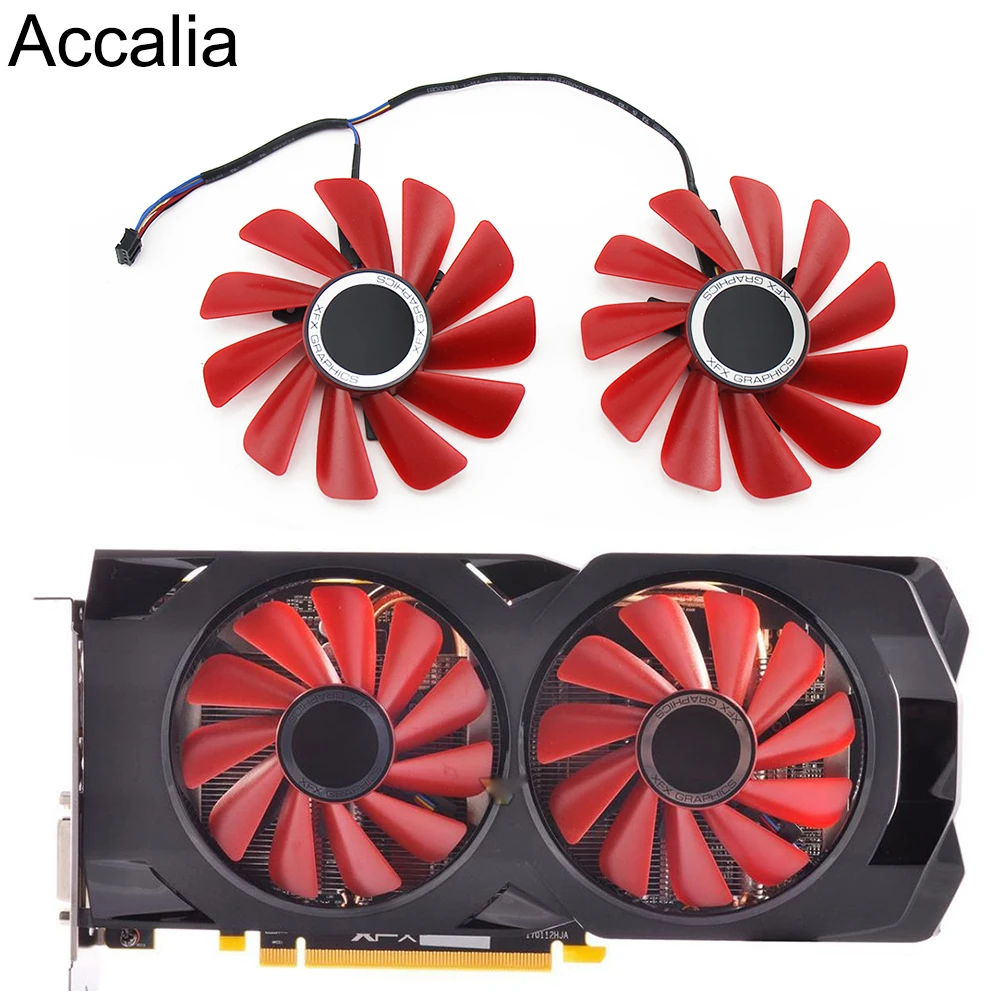 85 мм FDC10U12S9-C 0.45AMP 4Pin кулер вентилятор Замена для XFX RX 560D 570 580 Vega Графика видеокарта