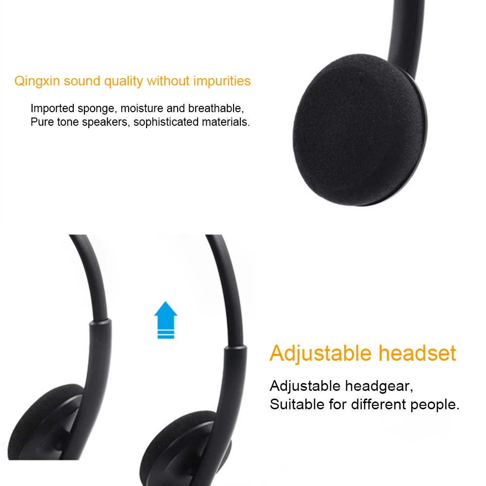 Шумоподавление USB гарнитура портативная для ПК компьютера ПВХ регулятор