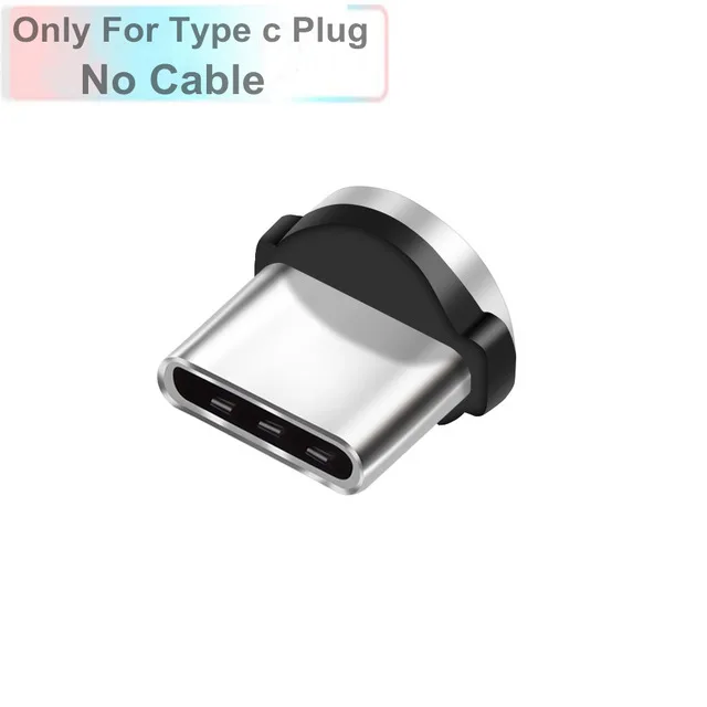 Only Plug for Type C Vanniso 1 м 2 м Магнитный USB кабель для iPhone X samsung xiaomi магнитное зарядное устройство Micro usb type C мобильный телефон Быстрая зарядка USB шнур - Цвет: Only Plug for Type C
