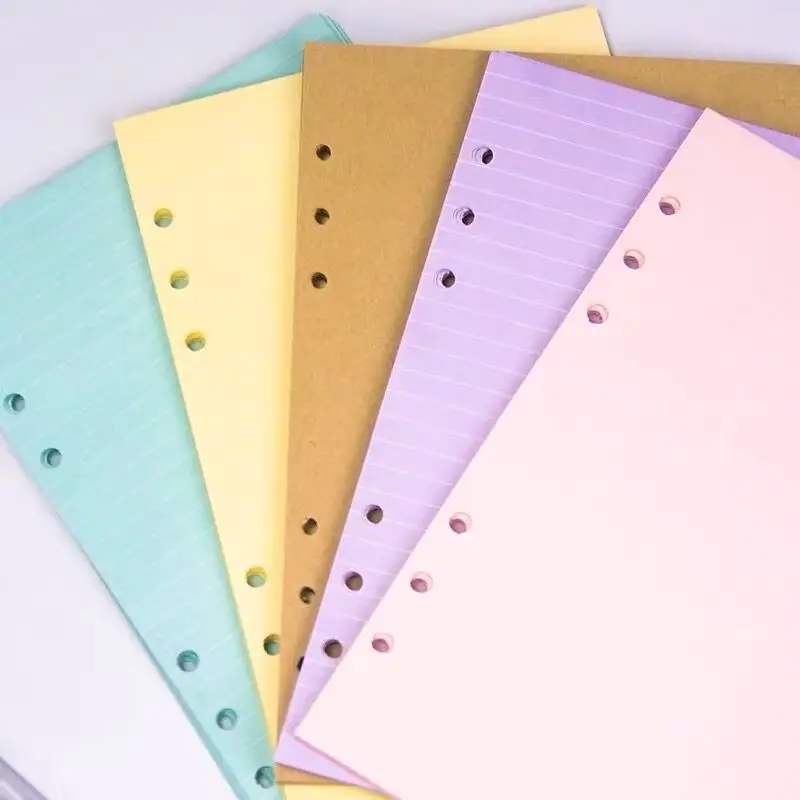 

2023 Diary Colorful Notebook Accessories A5 A6 Solid Color Planner Inners Filler Papers 40 Sheet/ Set Inside
