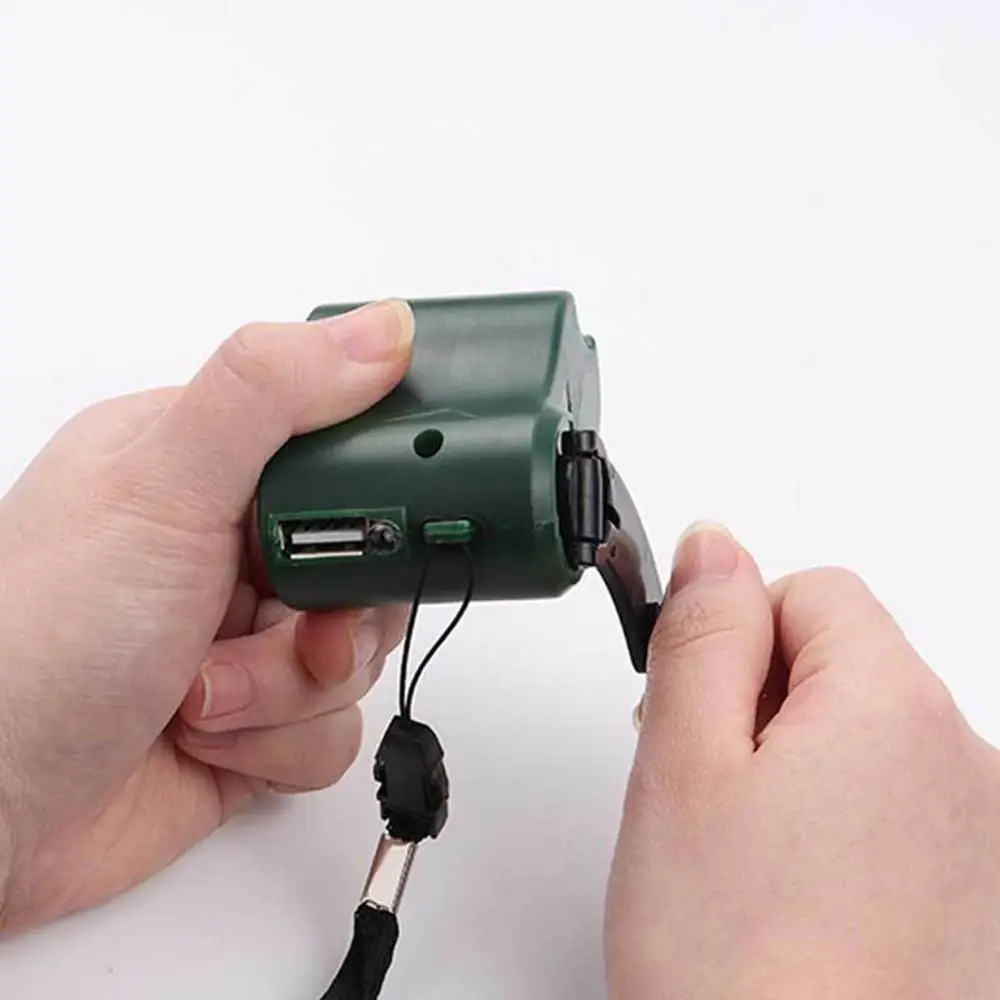 Портативный USB Ручной коленчатый генератор энергии Открытый аварийный телефон