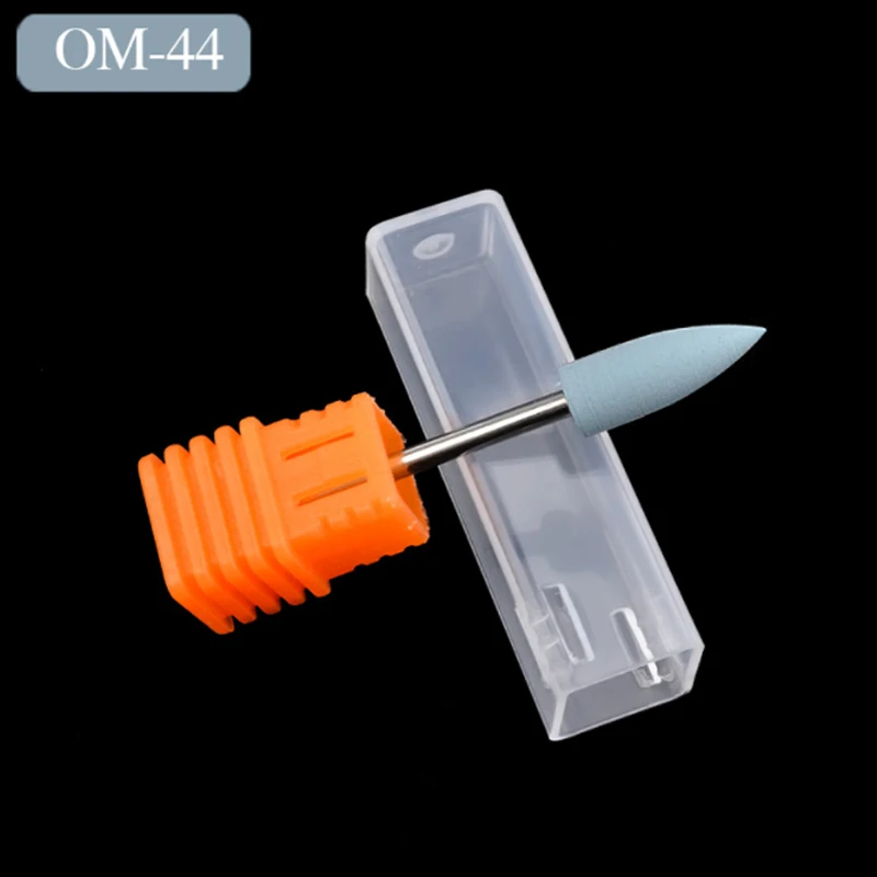 OM-44 6 шт./компл. резины и силикона с объемным Фрезер для ногтей, фрезер для маникюра битный Гибкая полировальная машина электрическая пилка для ногтей инструменты для ногтей - Цвет: OM-44