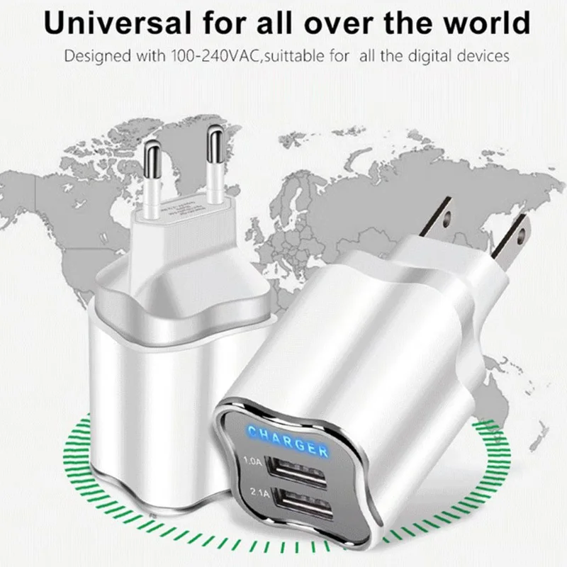 Быстрая вилка стандарта ЕС/США, 2 порта, быстрое USB зарядное устройство, настенный адаптер, зарядное устройство для мобильного телефона, для Bease, для Ugreen, для samsung, для huawei, для Iphone