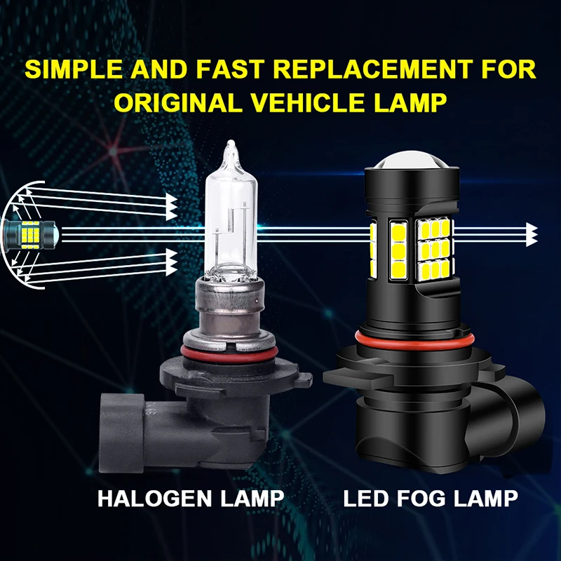 HLXG 1 пара Высокая мощность H11 H8 led 9012 HIR2 светодиодный противотуманный светильник s