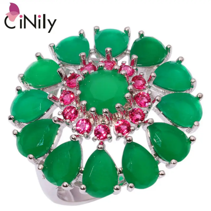 

CiNily Created Crystal Kunzite Silver Plated Ring Wholesale Retail Hot Sell for Women Jewelry Ring Size 7 8 9 OJ6185