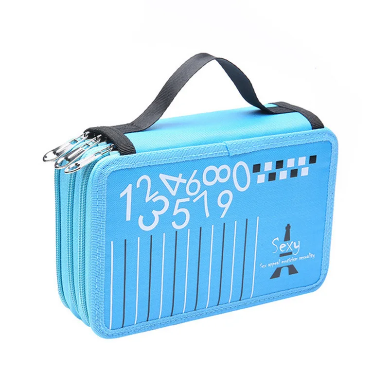 Милый школьный чехол для карандашей с 48 отверстиями девочек и мальчиков ручек