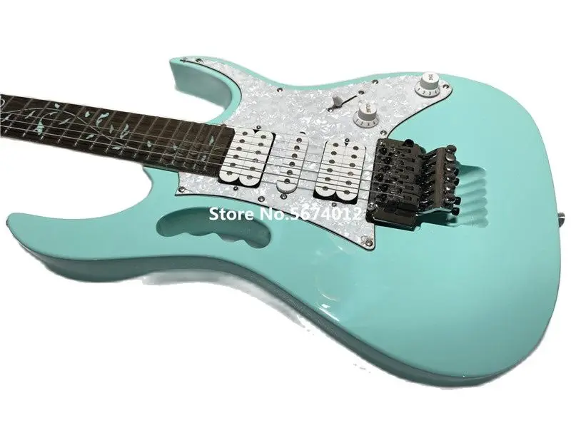 

High quality custom version of the classic surf green double vibrato electric guitar. Can be customized